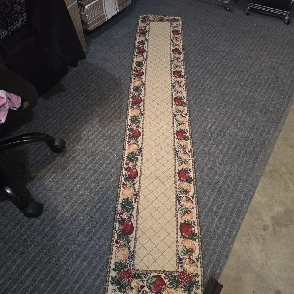 Vintage Fruit Tapestry Table Runners Set of 2- 72